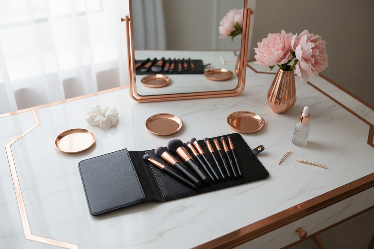 BS-MALL Makeup Brush Set 18 Pcs - Premium Synthetic with Black Case