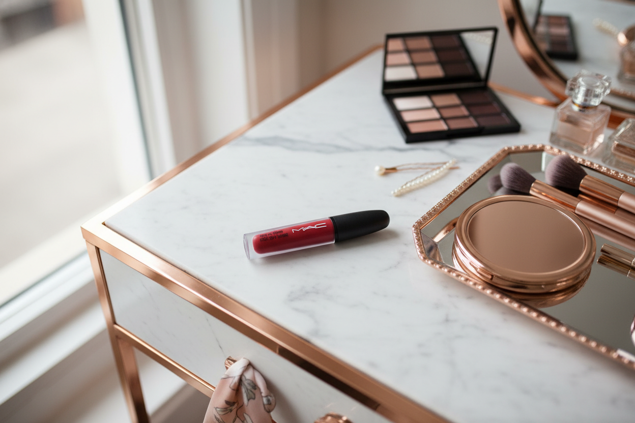 MAC Retro Matte Liquid Lipcolor - 134 Ruby Phew Red Matte Lipstick