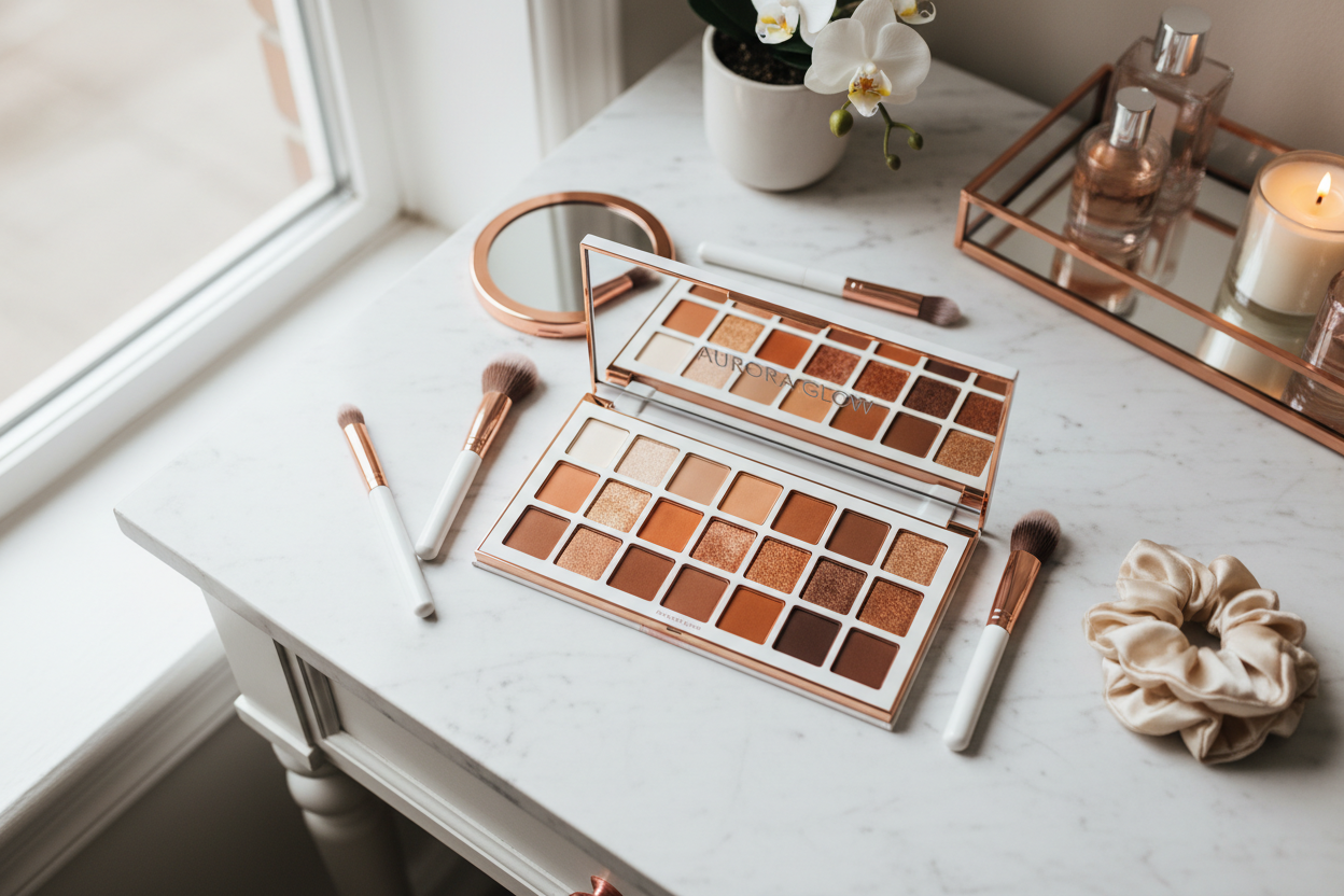 Sunset Blvd Eyeshadow Palette - 16 Colors Brown Nude Earth Tone Matte & Shimmer