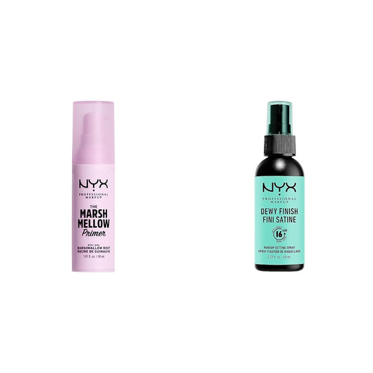NYX PROFESSIONAL MAKEUP Vegan Smoothing Primer & Dewy Setting Spray for 16HR Makeup Wear
