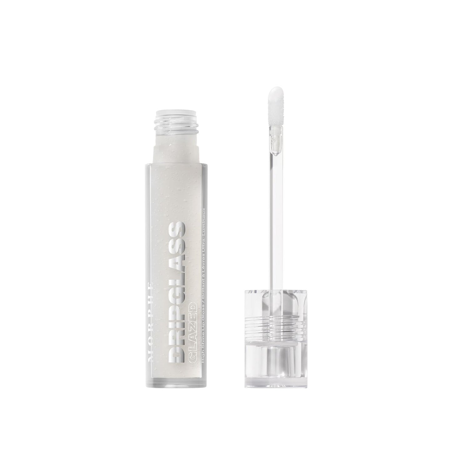 MORPHE Dripglass High Shine Lip Gloss - Semi-Sheer or Full Coverage Lip Color with Glass-Like Shine and Nonsticky Finish - Infused With Squalane & Vitamin E - Polished Peach (0.13 Fl Oz)