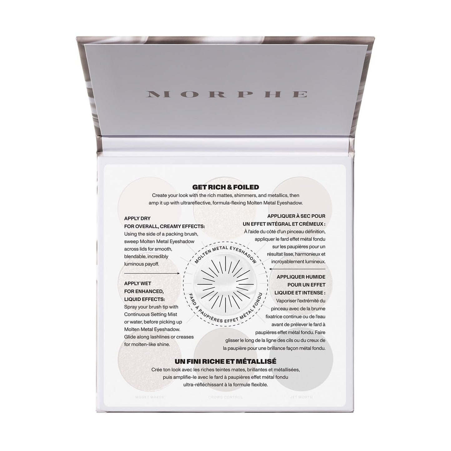 Morphe Rich & Foiled Artistry Palette - Foil-Effect Eyeshadow Palette with Matte, Shimmer & Foil Finishes - Brown & Gold Eyeshadow with Luminous Payoff - Gold Seeker (0.35 oz)