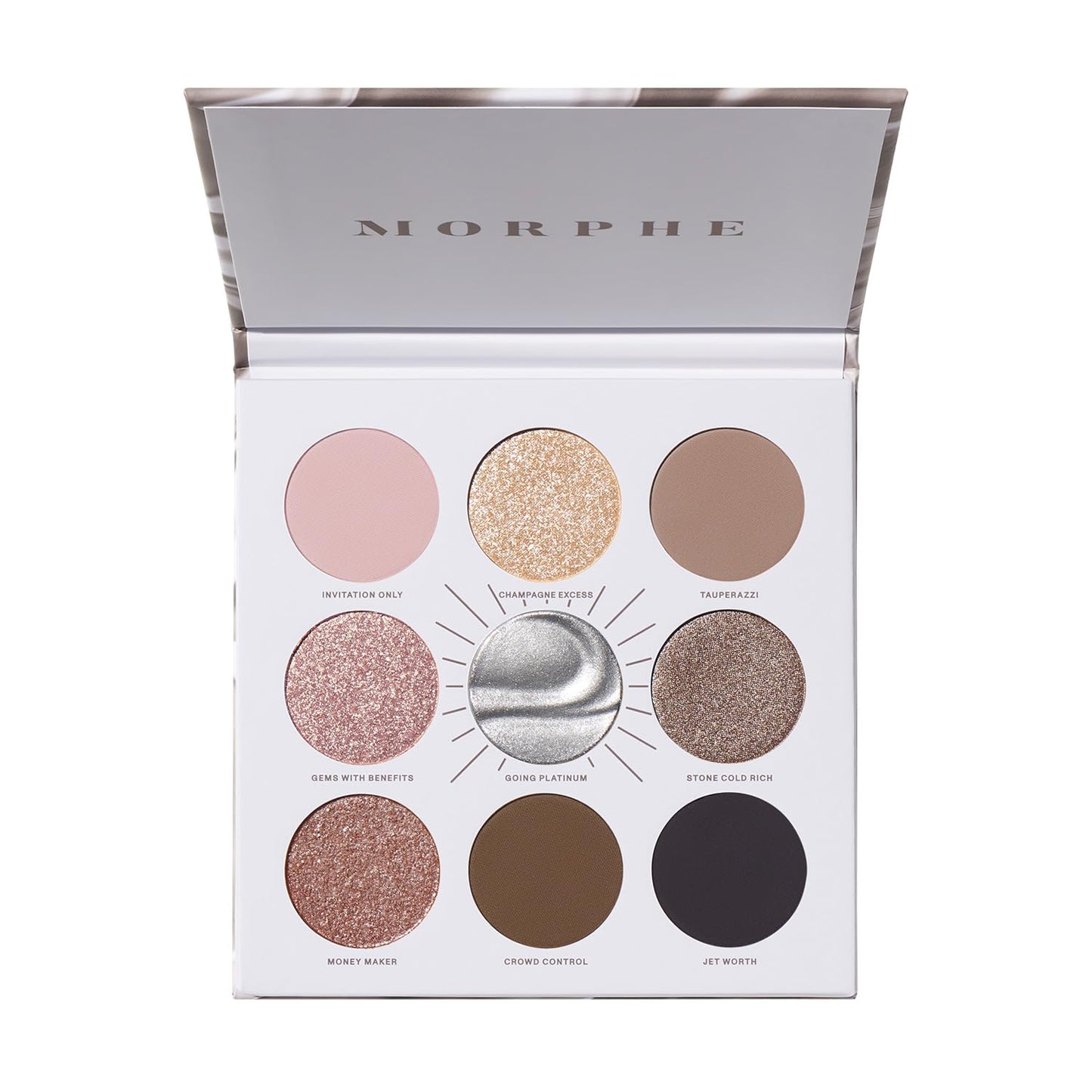 Morphe Rich & Foiled Artistry Palette - Foil-Effect Eyeshadow Palette with Matte, Shimmer & Foil Finishes - Brown & Gold Eyeshadow with Luminous Payoff - Gold Seeker (0.35 oz)