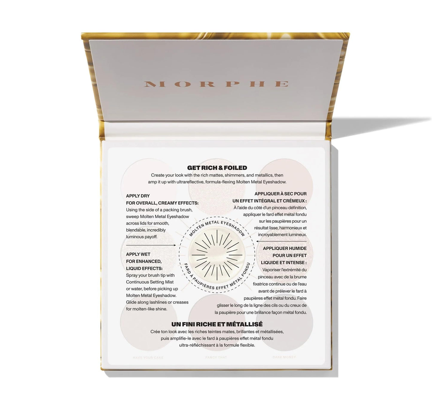 Morphe Rich & Foiled Artistry Palette - Foil-Effect Eyeshadow Palette with Matte, Shimmer & Foil Finishes - Brown & Gold Eyeshadow with Luminous Payoff - Gold Seeker (0.35 oz)