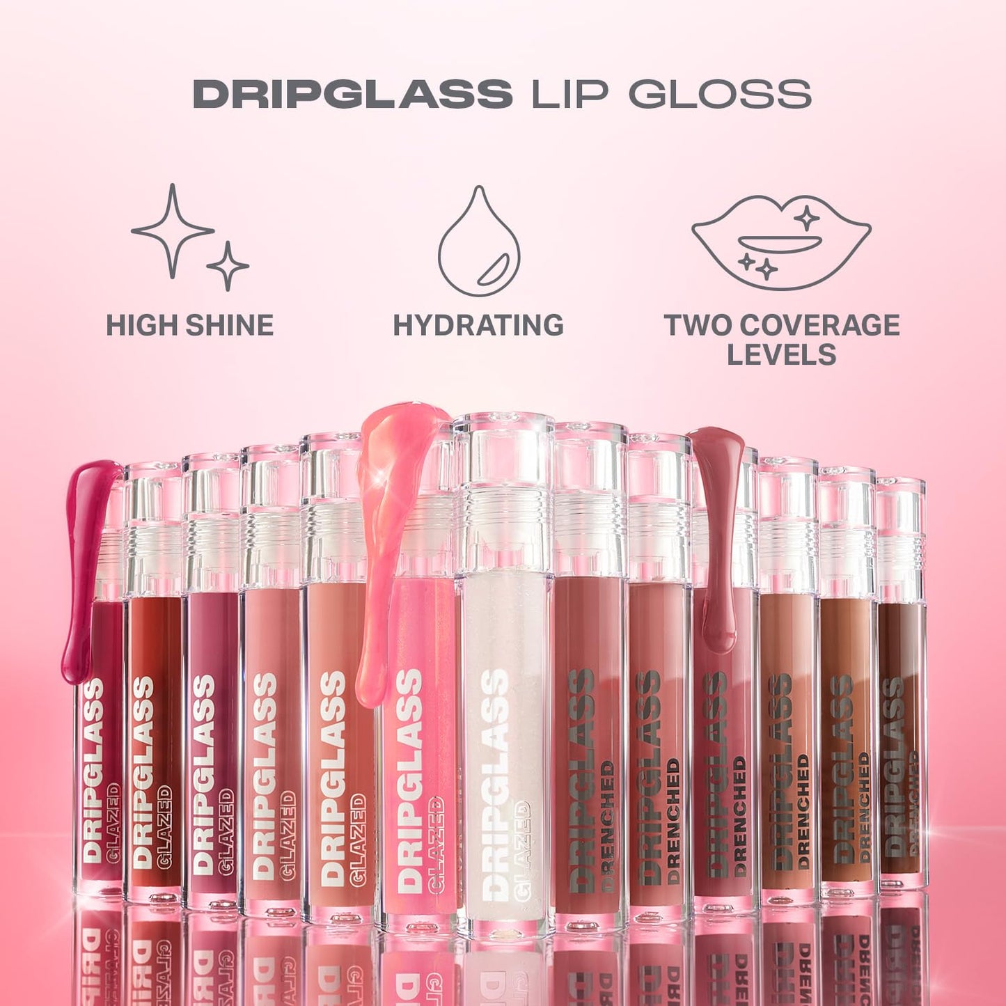 MORPHE Dripglass High Shine Lip Gloss - Semi-Sheer or Full Coverage Lip Color with Glass-Like Shine and Nonsticky Finish - Infused With Squalane & Vitamin E - Polished Peach (0.13 Fl Oz)