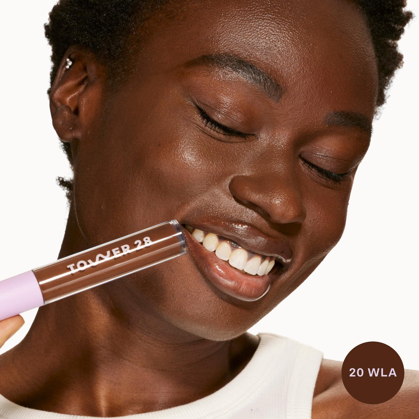 Tower 28 Beauty Swipe Serum Concealer - Hydrating Buildable Medium-Coverage Concealer with Skincare Benefits for Sensitive Skin - Shade 1.0 BH, Very Fair with Cool Undertones, 0.22 Fl Oz