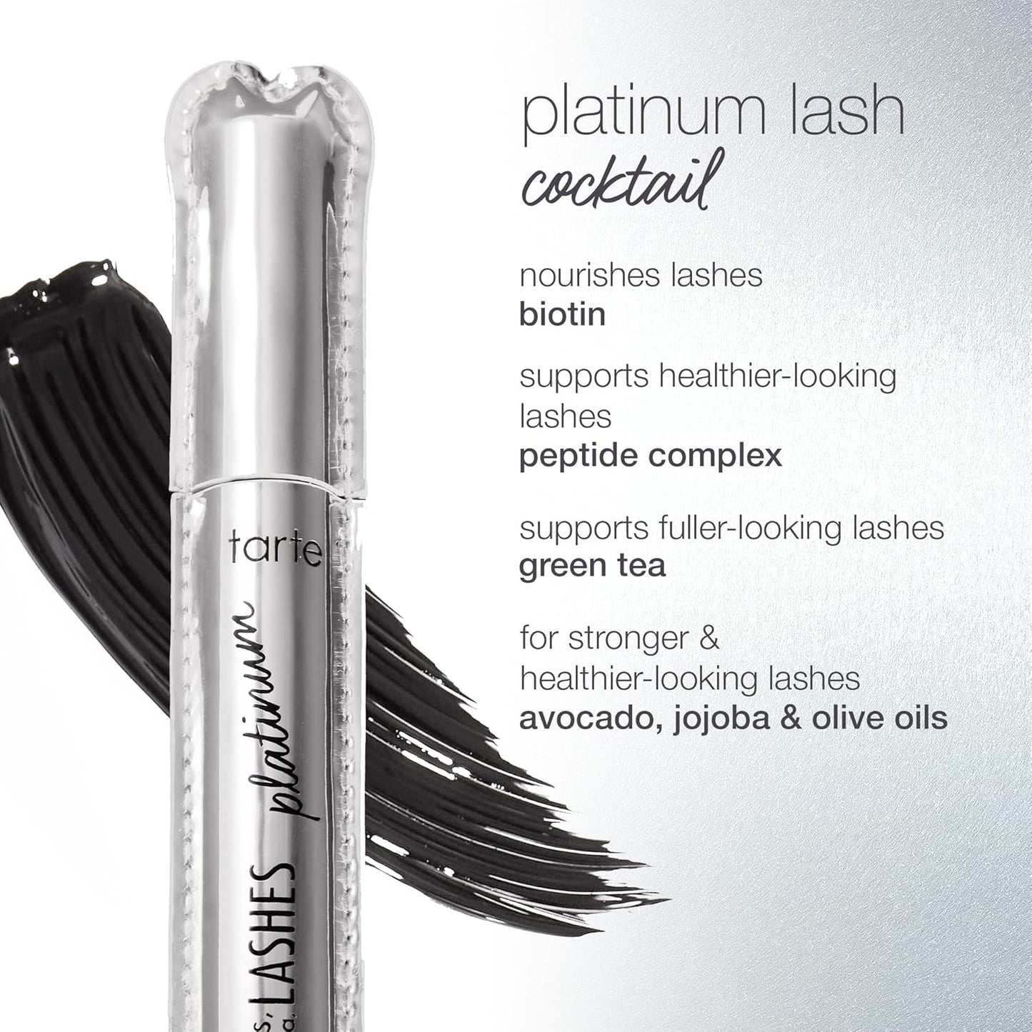 tarte lights, camera, lashes platinum voluminizing mascara and maracuja juicy melt mask