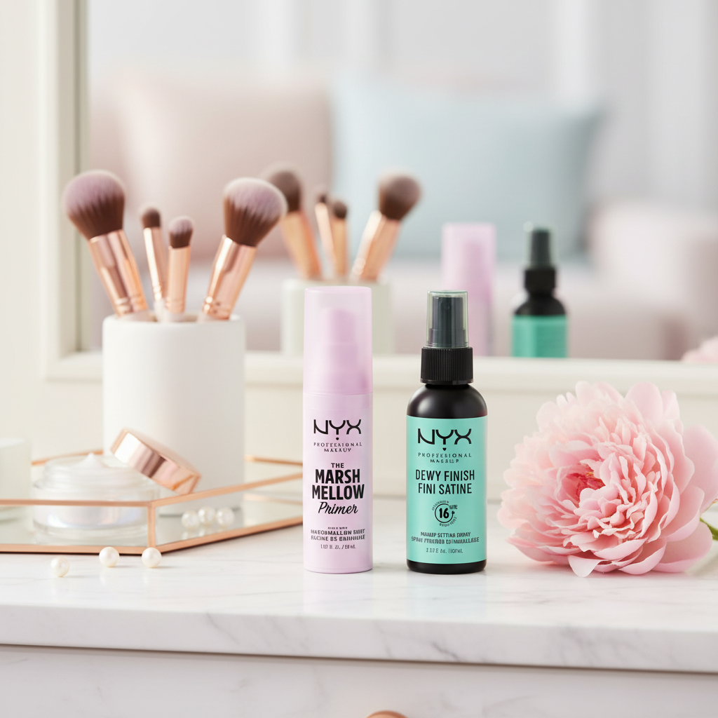 NYX Vegan Smoothing Primer & Dewy Setting Spray - 16HR Wear