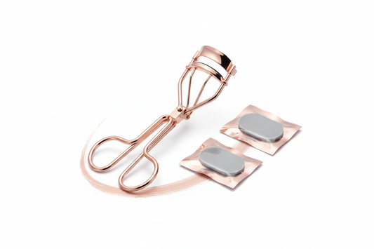 Kaasage Eyelash Curler - Professional Stainless Steel with 6 Pads