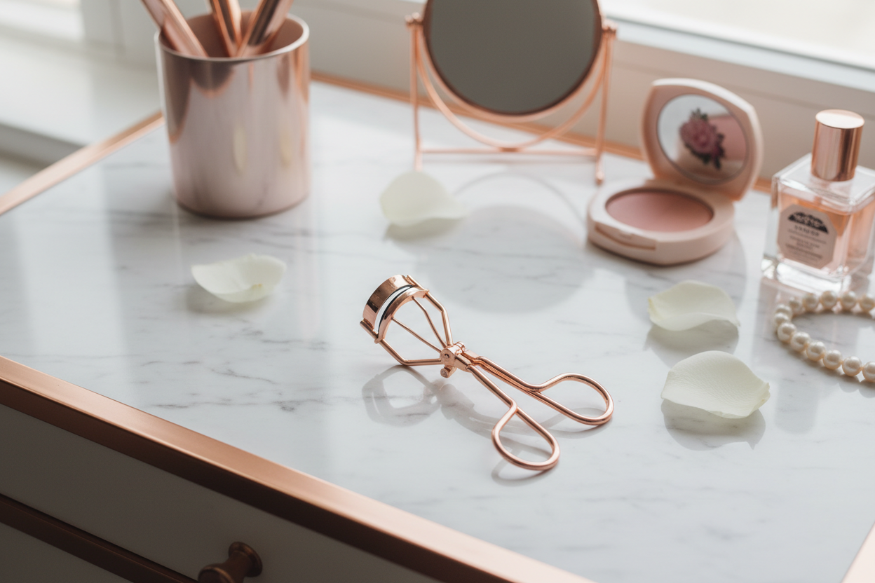 Kaasage Eyelash Curler - Professional Stainless Steel with 6 Pads