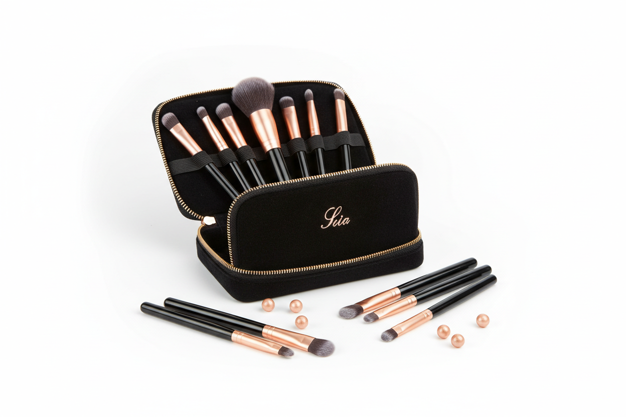 BS-MALL Makeup Brush Set 18 Pcs - Premium Synthetic with Black Case