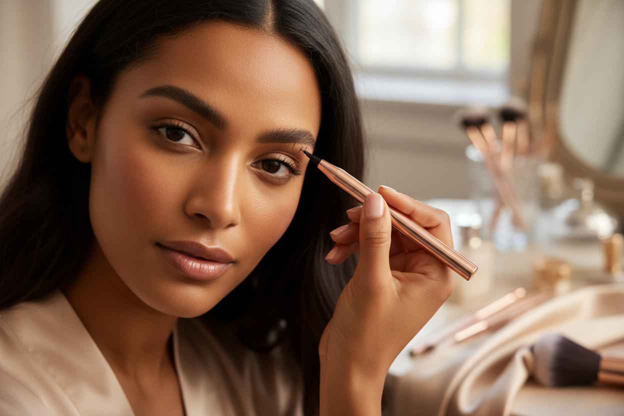 3D Waterproof Microblading Eyebrow Pen - 4 Fork Tip Light Brown