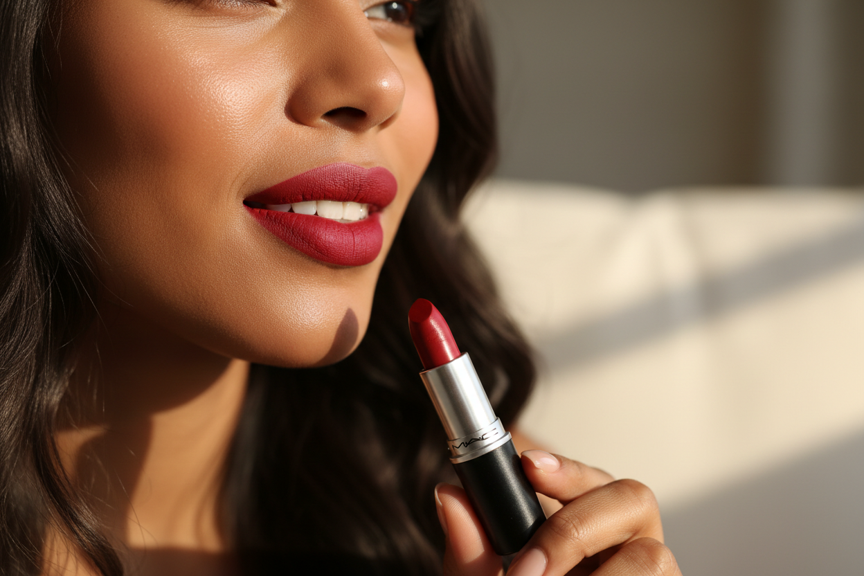 MAC Retro Matte Liquid Lipcolor - 134 Ruby Phew Red Matte Lipstick