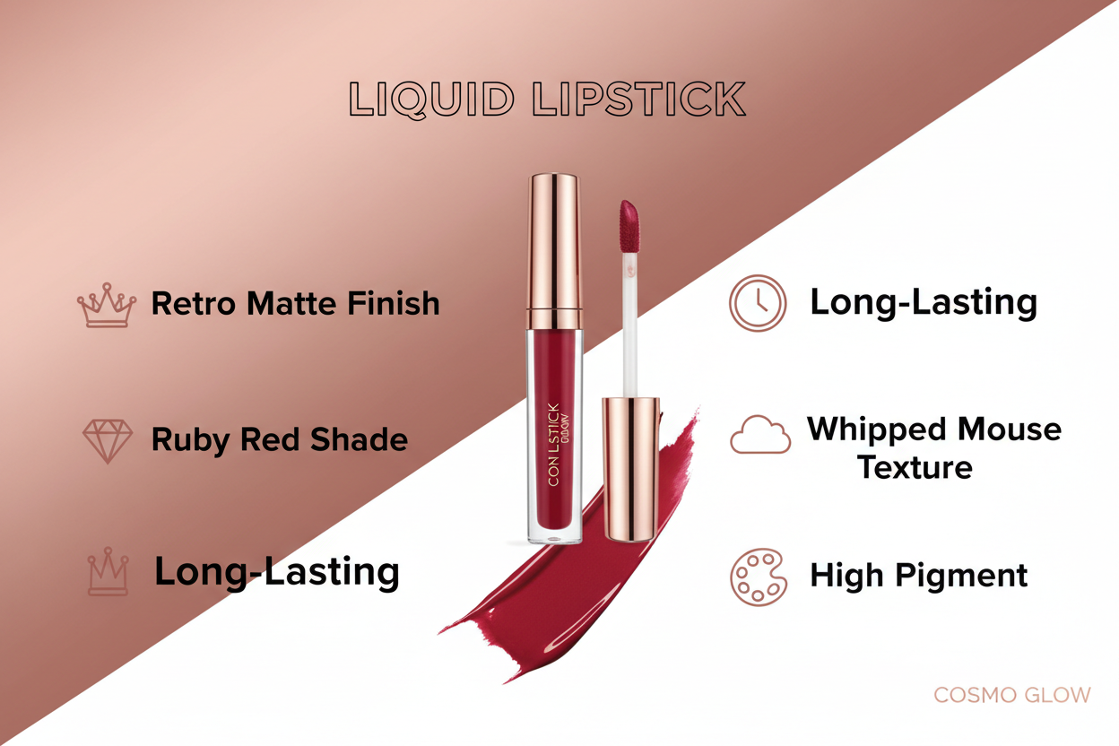 MAC Retro Matte Liquid Lipcolor - 134 Ruby Phew Red Matte Lipstick