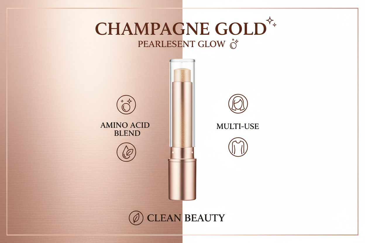 goop Beauty Glow Skin Highlighter Stick - Aura Champagne Gold 0.28 oz