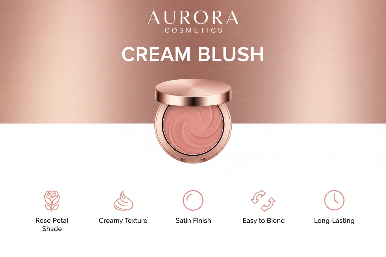 Profusion Cosmetics Cream Blush - Rose Petal Lightweight Satin Finish
