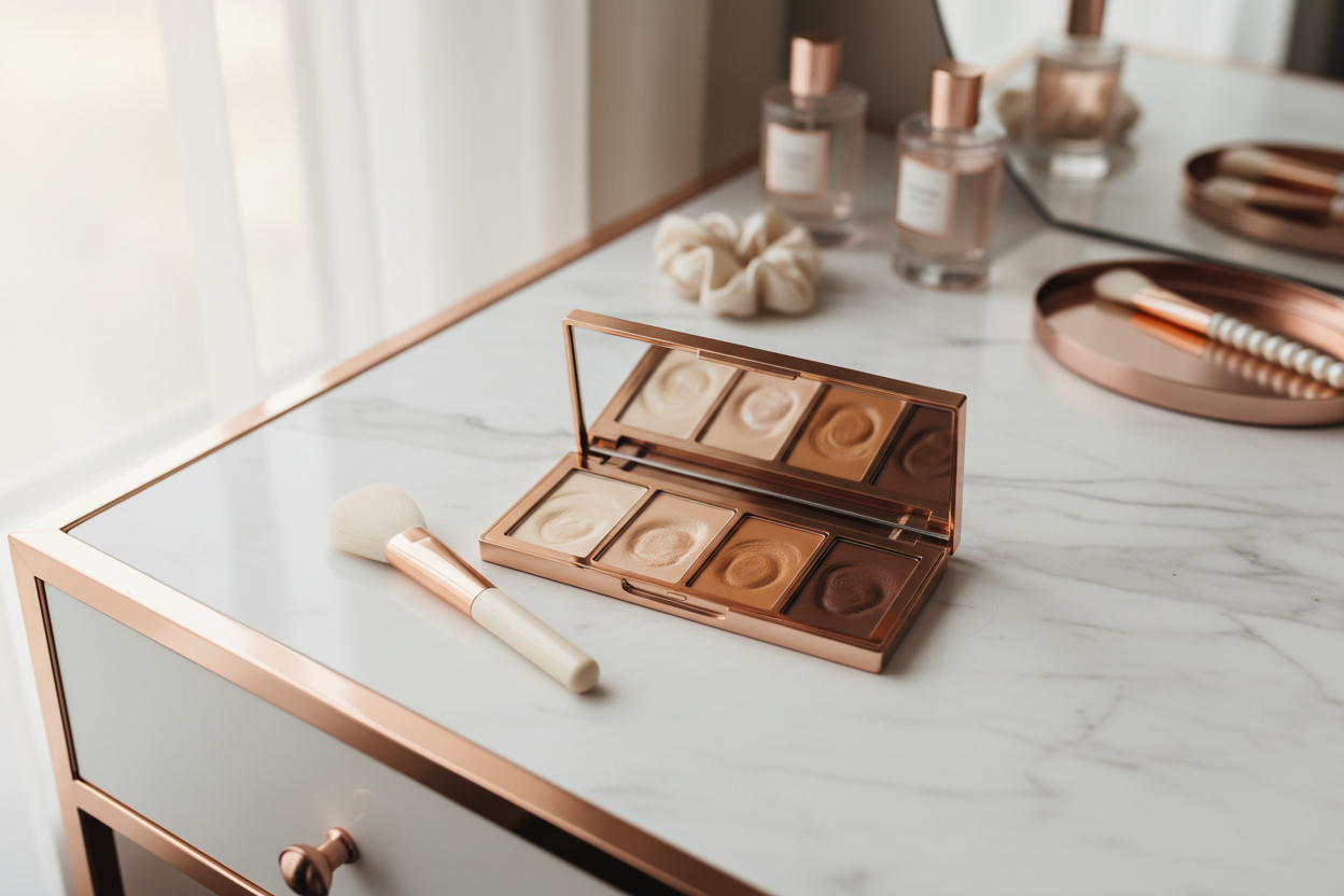 e.l.f. Cream Contour Palette - 4 Shades Blendable Compact 0.43 oz