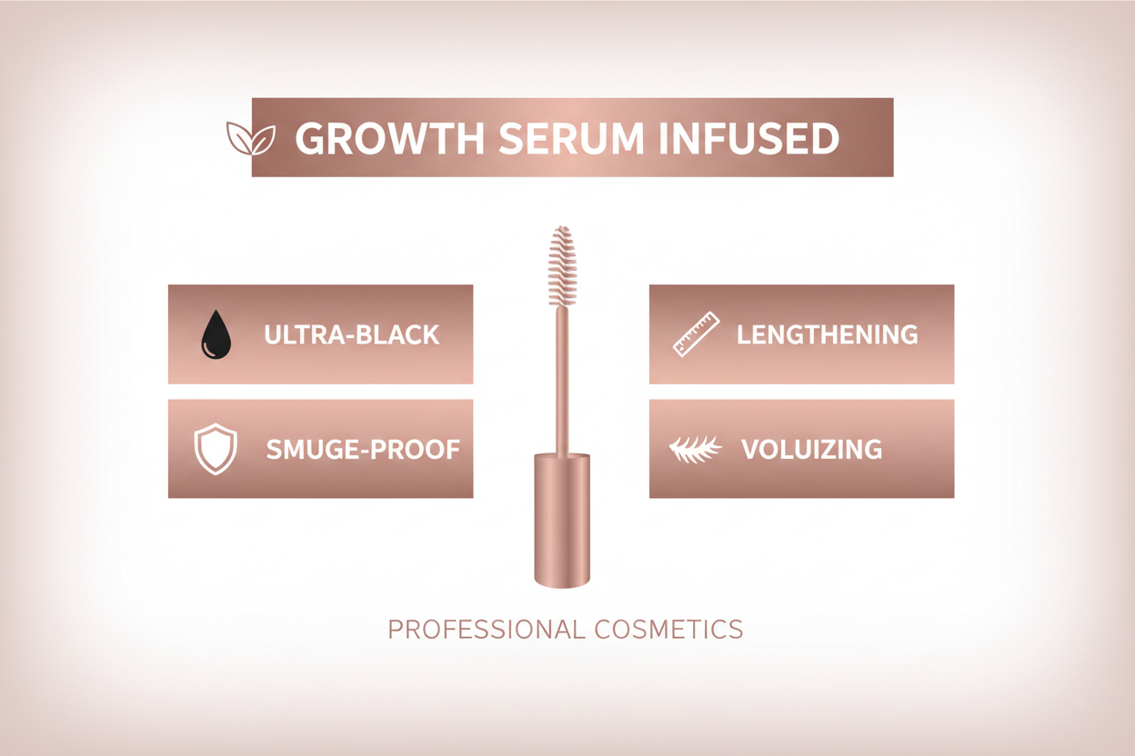 Linh's Mascara - Growth Serum Infused Ultra-Black Washable Mascara